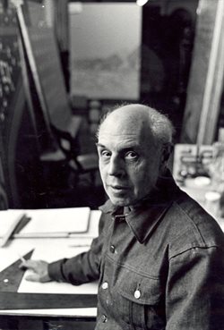 Edward Bawden in his Studio, image commissoned by Braintree and Witham Times