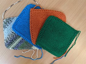 knitted squares for refugee week